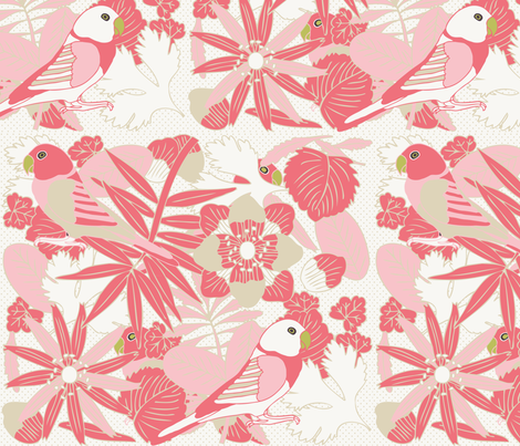 Botanic & Birds - Coral