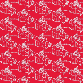 Canada Map: Red