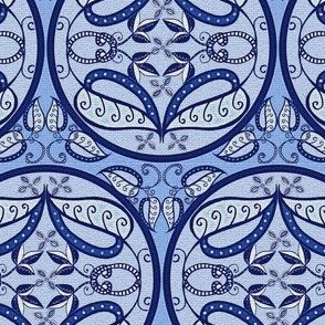 trellis in indigo