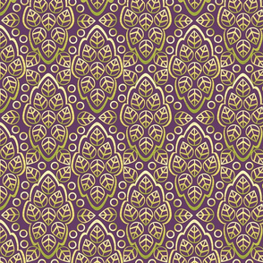 LEAFYLINES green on plum