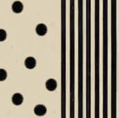 Black Dots & Stripes on Cappuccino