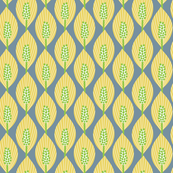mod peace lilies (yellow, green, blue-gray)