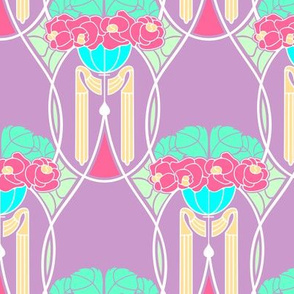 Art Nouveau with peonies