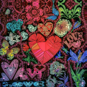 Stained Glass Window of Love