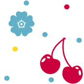 Cherry Flower Dots! - Sweet Birds of Summer - Summer Party - © PinkSodaPop 4ComputerHeaven.com
