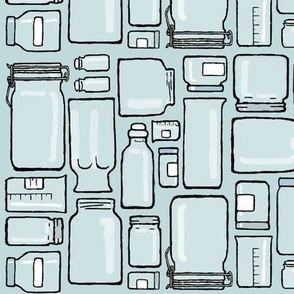 collection vessels blue