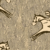 Steeplechasers on Wood grain