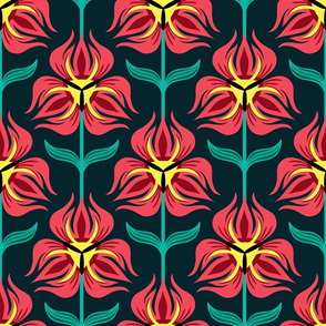 Red Tulp Pattern