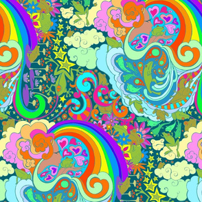 Trip the Frog Fantastic ( see fat quarter size for the whole strange trip)
