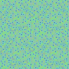 enamel flowers blue-green