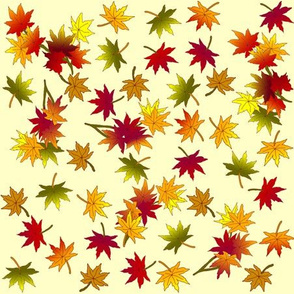 Small Autumn Leaves in Straw © seasparkles 2013