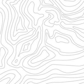 Ocean depth map white - medium scale