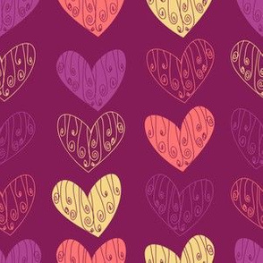 Doodled Hearts