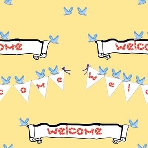 Bluebirds and Bunting