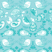Farm Paisley Pattern Blue