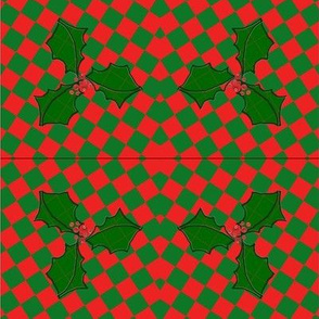 Holly on Checkerboard