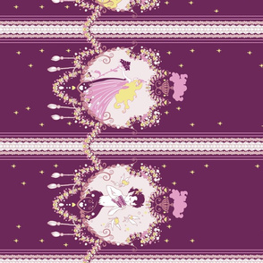 Cupid Painted Blind (Wine Border)