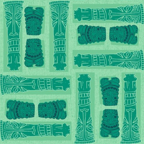 Mid-Century Tiki Gods GREEN