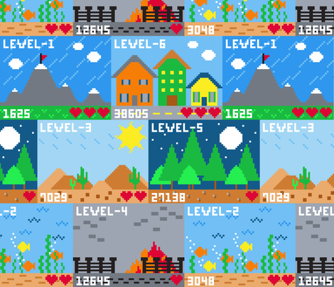 Just One More Level fabric by bojudesigns on Spoonflower - custom fabric