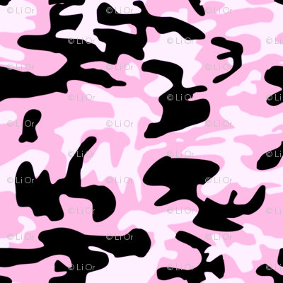 Pink Army Camo pattern fabric - inspirationz - Spoonflower