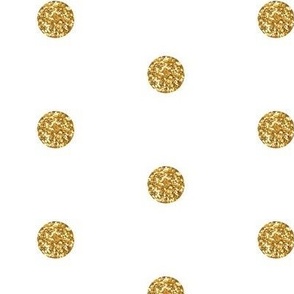 Polka Dot in Gold Glitter wallpaper - willowlanetextiles - Spoonflower