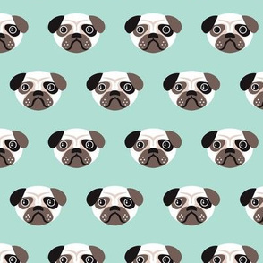 Pug the blue puppy illustration kids pattern