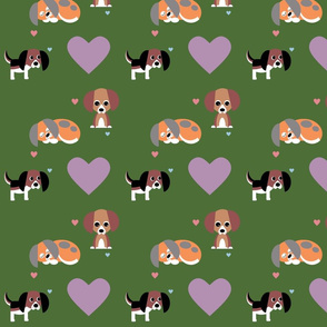 beagle fabric, wallpaper & gift wrap - Spoonflower
