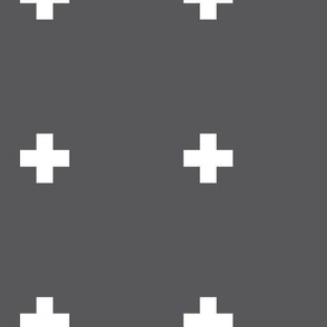 Large Dark Gray Pluses