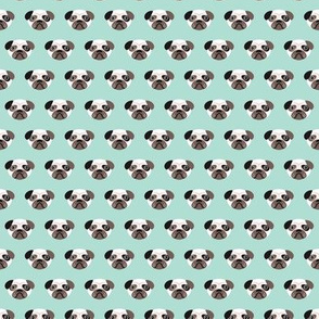 Pug the blue puppy illustration kids pattern XS