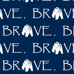 Brave Bear // indigo