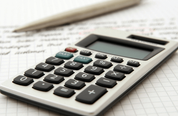 Calculator showng tax savings