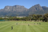 The beautiful backdrop of Table Mountain at the Western Province Cricket Club where the Last Man stands World Championships will be played