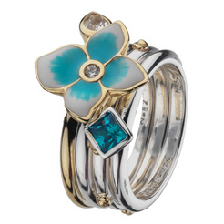 Rings - Silver & Gold A fabulous range of collectable stacking rings with a mixture of 9ct gold, sterling silver, CZ and freshwater pearls.