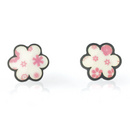 
Jane Moore Oxidised Silver & Pink Enamel Flower Stud Earrings