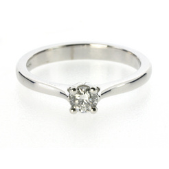 image of 18ct White Gold 4 Claw 0.21pts Diamond Ring