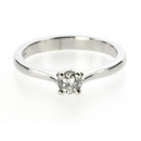 18ct White Gold 4 Claw 0.21pts Diamond Ring