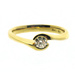 18ct Yellow Gold Twist Bezel Set 0.25ct Diamond Ring