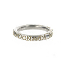 Diana Porter Silver 'And On' 22ct Etch Ring