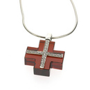 Babette Wasserman Infinity Cross Crystal Necklace