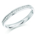 18ct White Gold Brilliant Cut Grain Set Diamond 2.65mm Half Eternity Ring