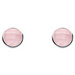 Silver Round Faceted Rose Quartz Stud Earrings