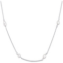 Unique Silver Pearl Necklace