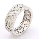 18ct White Gold Lattice Design Diamond Ring