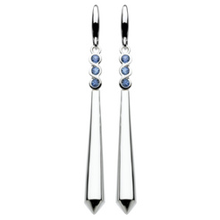 image of Elodie Labyrinth Sapphire Drop Earrings