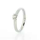 Platinum Semi Bezel Set 0.22ct Diamond Ring