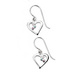 Silver Open Heart Trio Colour Drop Earrings