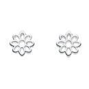 Kit Heath Silver Fleur Stud Earrings