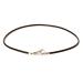 Black Leather Trollbead Necklace