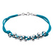 Blue Cord & Silver Rings Bracelet
