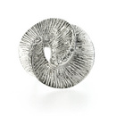Unique Scallop Ring with CZ Detail